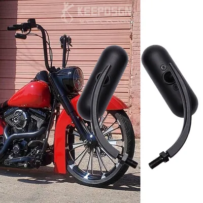 $35.29 • Buy Black Motorcycle Mirrors For Harley Davidson Softail Street Glide V-Rod Touring