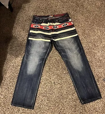 Akademiks Jeans Really Cool Print All Over . Size 38x34 . Y2K Hip-Hop Jeans • $42.50