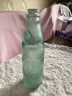 Vintage Clear Green Codd Mineral Water Bottle C J Hughes Bath • £1.99