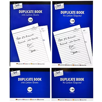 DUPLICATE BOOK Carbon Copy/Carbonless NCR Receipt Sales Order Record Memo Pad • £3.98