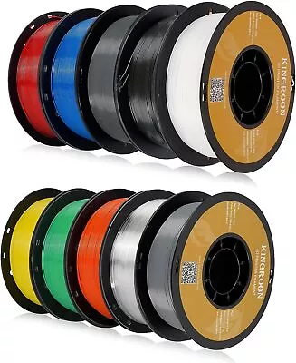 10KG 3D Printer Filament PLA 1.75mm 10PACK 1KG Black White Gray Red Green Silver • $148.99