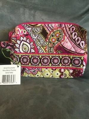 Vera Bradley Very Berry Paisley Small Cosmetic Bag - Brand New With Tags • $29.99