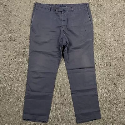 Incotex Slowear Chino Pants Mens 40 Blue Linen Blend Casual Lightweight 38x32 • $33.63