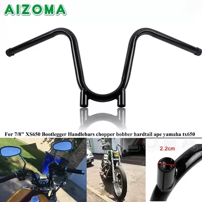 Motorcycle 9.5  Rise Bar 7/8  Bootlegger Handlebar For Yamaha XS650 TX650 Bobber • $228.56