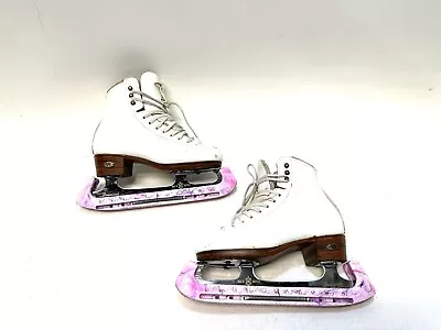 USA RIEDELL Gold Star Figure Ice Skates Sz 2.5 Professional MK Sheffield Blades • $152.11