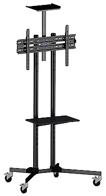 Mobile TV Trolley Floor Portable Or Static Office Stand 32-65'' LCD Plasmas TV's • £103.99