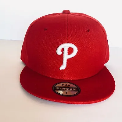 $11.96 • Buy NEW Mens Philadelphia Phillies Baseball Cap Fitted Hat Multi Size Red