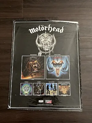 Vintage 1988 Motörhead GWR Records Promo Poster 18.5x24 As Is • $135