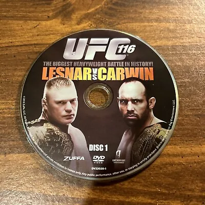 UFC 116: Lesnar Vs. Carwin DVD 2010 Disc 1 Only Free Shipping • $3.25