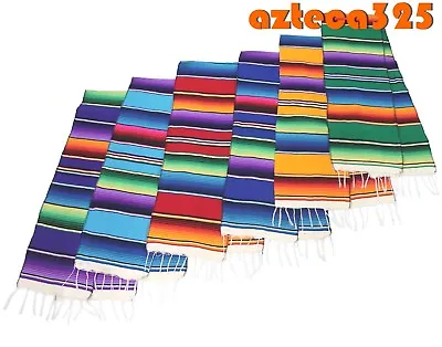 Large Woven Mexican Sarape Zarape Table Runner 12  Wide 72  Long • $12.49