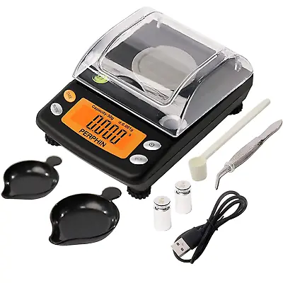 Milligram Scale 50g By 0.001g Mg Scale USB Digital Powder Scale Large LCD Dis • $25.70