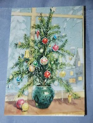 Margaret Tarrant ~ Potted Christmas Tree Small Christmas Card NEW & Sealed • £3.50