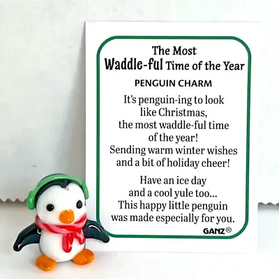 Ganz Mini Glass Christmas Penguin The Most-Wonderful-Waddleful Time Of Year 3/4  • $4.76