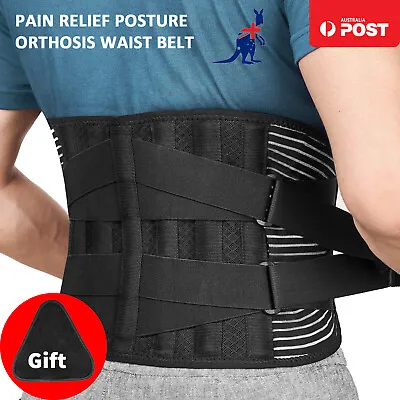 Lumbar Lower Back Support Brace Pain Relief Posture Orthosis Waist Therapy Belt • $25.67