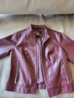Pink Leather Biker Jacket Women’s • $150