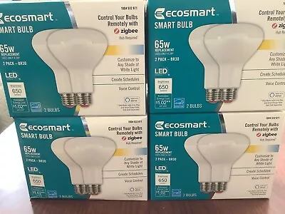 NEW 8PK EcoSmart 65-Watt BR30 LED Smart Bulbs 650 Lumens(Hub Required) Bin199 • $31.49