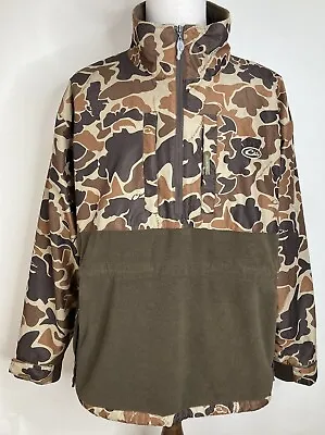 Drake Waterfowl Duck Blind Sz XL 1/2 Zip Brown Camouflage Fleece Pullover Camo • $64.88