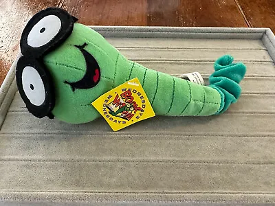 Vintage 1999 Bookworm Limited Edition Stuffed Plush Green Worm • $25