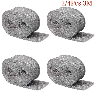  2/4 Roll 3M Steel Wire Wool Quality Grade 0000 Wool Ultra Fine Super Fine • £3.99