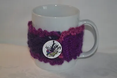 £3.50 • Buy Crochet Mug Cosy Mug Wrap Mug Hug Multicoloured 100% Acrylic Hygge OOAK Ver. 23