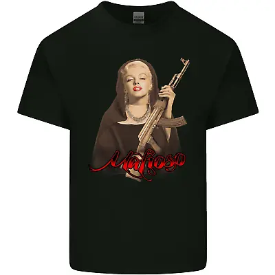 Marilyn Mafioso AK-47 Gangster Mafia Mens Cotton T-Shirt Tee Top • $13.37