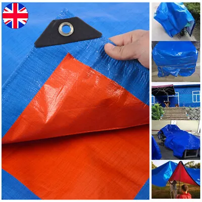 3M Extra Heavy Duty Tarpaulin Waterproof Sheet Thick Tarp Ground Canvas Cover • £6.75