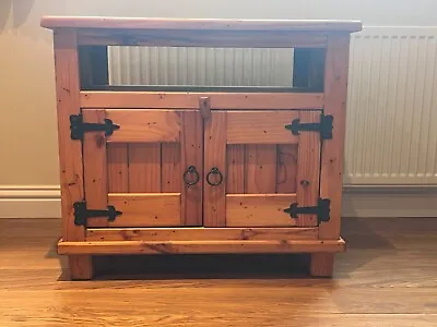 Solid Oak Matching TV Unit 3 Drawer Chest And Coffee Table • £100