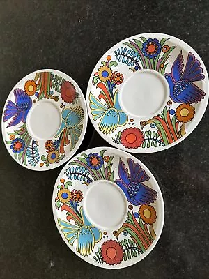VILLEROY & BOCH ACAPULCO 6.5   Saucer Luxembourg Perfect Condition. Set Of 3 • $22.50