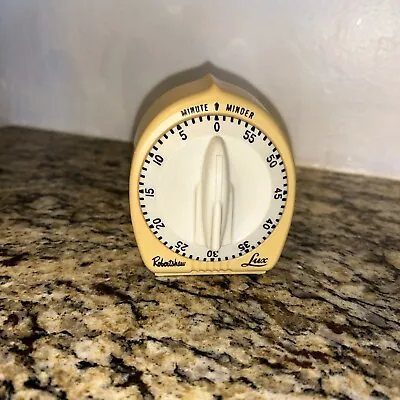 Vintage Robert Shaw Lux 60 Minute Minder Kitchen Timer Atomic Rocket Knob Works • $24