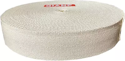 1 1/2 Inch Natural Heavy Cotton Webbing 10 Yards • $23.67