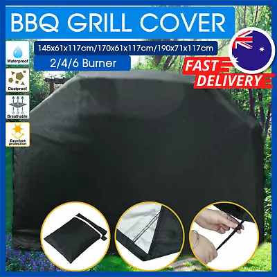 BBQ Cover 2/4/6 Burner Waterproof Outdoor Gas Charcoal Barbecue Grill Protector • $31.14