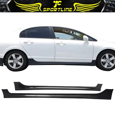 Fits 06-11 Honda Civic Mugen RR Style Side Skirts Extension Unpainted - PP • $114.99