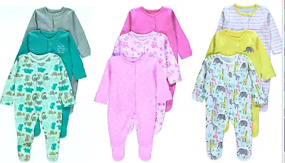 £12 • Buy Baby Boys Girls Sleepsuits Babygrows Bodysuit Cotton Playsuits 3,6,9,12,18,24mth