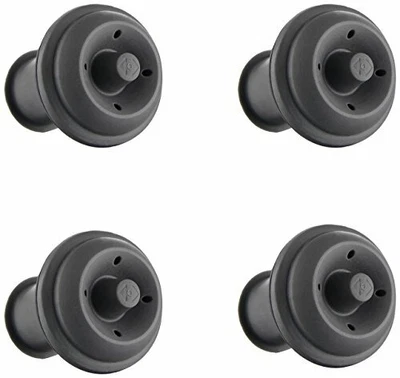 $31.35 • Buy Vacu Vin Wine Saver Vacuum Stoppers Set Of 4 – Grey