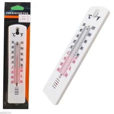 LARGE Wall Thermometer Indoor Room House Kitchen Temperature Outdoor Greenhouse • £2.49