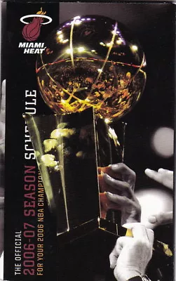 2006-07 Miami Heat Basketball Pocket Schedule - Bud Light • $2.25