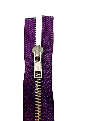 60cm Metal YKK Teeth Zipper Zip Craft Sewing Purple Open End Textile • $10.07