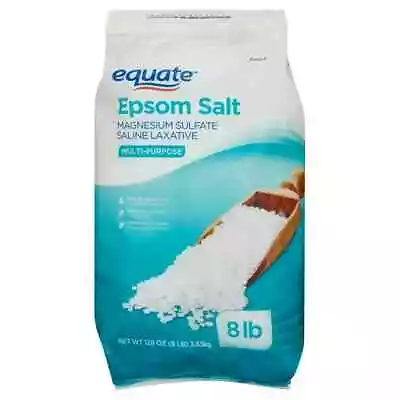 Equate Epsom Salt Magnesium Sulfate 128oz (8lb) Scent Free Fast Free Shipping • $10.45