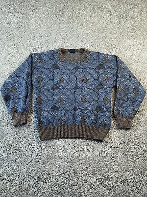 $27.99 • Buy VINTAGE Mondi Sweater Mens Extra Large 48 Blue Wool Cashmere Blend Ladies FLAW
