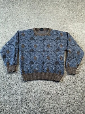 $27.99 • Buy VINTAGE Mondi Sweater Mens Extra Large 48 Blue Wool Cashmere Blend Ladies FLAW