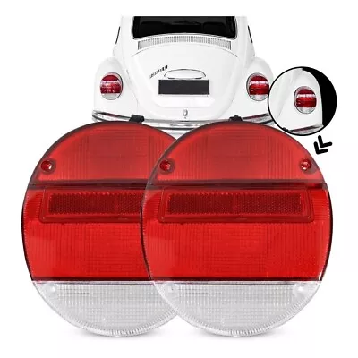 Rear Tail Light Lens Set Pair VW Type  T1 Volkswagen Bug Super Beetle 73-79 Red • $69.99