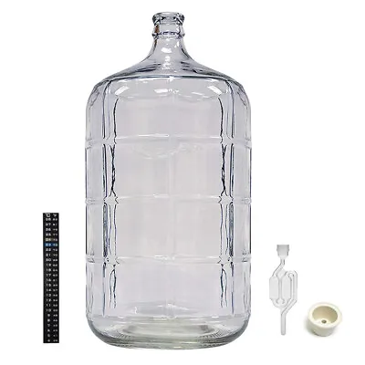 Home Brew Ohio 6 Gallon Glass Carboy With Drilled Bung Twin Bubble Airlock And • $74.99