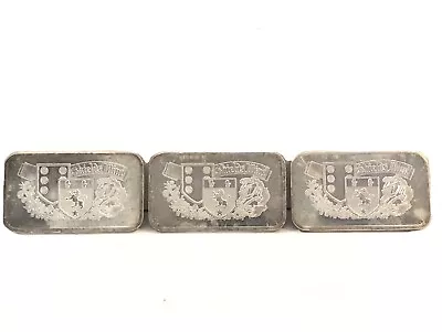 Lot Of 3 - 1 Oz  .999 Fine Silver Shields Mint Bars (1oz X 3) • $82