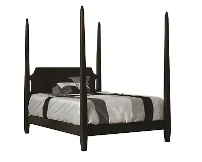 Amish Four Poster Bed Farmhouse Country Low Foot Board Solid Wood King Queen • $1799