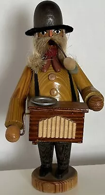 Vtg Erzgebirge Organ Grinder Smoker Incense 7.5  Tall German Democratic Republic • $35