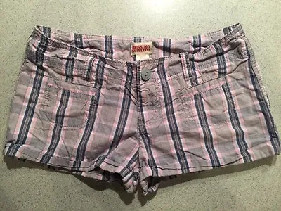 Mossimo Supply CO Pink And Others Color Plaid Short Shorts Size 1 • $6