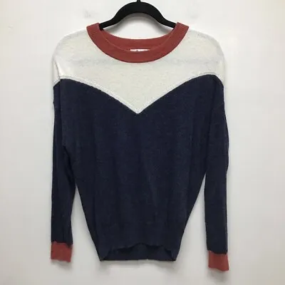 Madewell Womens Pullover Sweater Blue Viscose Blend Long Sleeve Crew Neck XS • $14.80