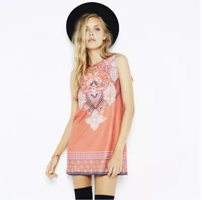 Revolve MINKPINK Suede Orange Print Dress Size Medium • $40