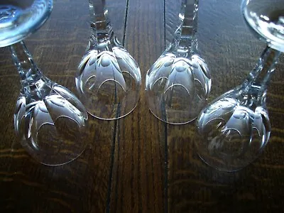 Set Of 4 VILLEROY & BOCH MILANO Crystal 6 1/4  Tall Wine Glasses SIGNED V&B • $44.99