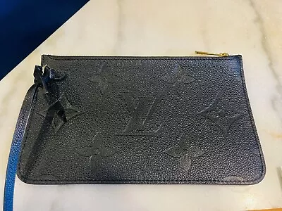 Louis Vuitton Authentic  Neverful MM Emp Noir Empreinte Pouchette Pouch(leather) • $400